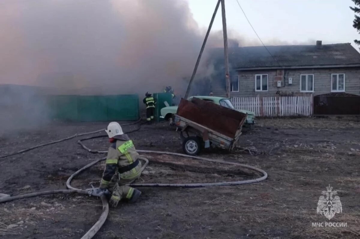   Пожар в деревне Сухая Долина.