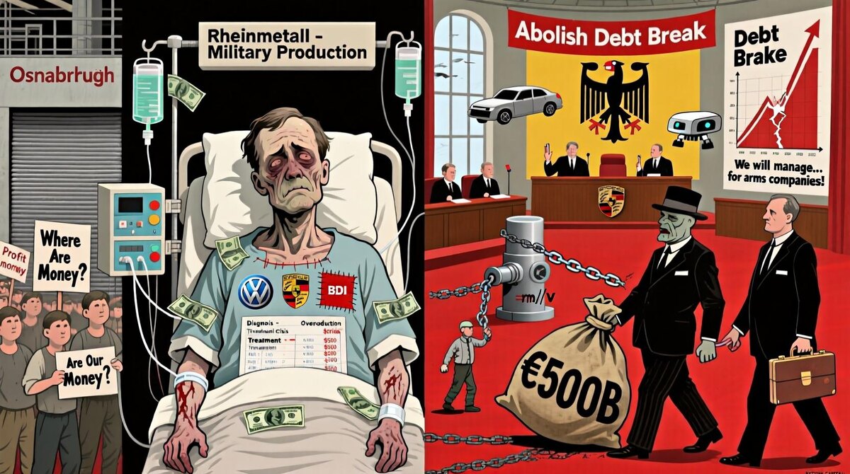 #ПолитическаяКарикатура #ЭкономическийКризис #Графика #ЦифровоеИскусство #КонцептАрт #НемецкаяПолитика #КритикаКапитализма #Визуал #СоциальноеИскусство #Плакат