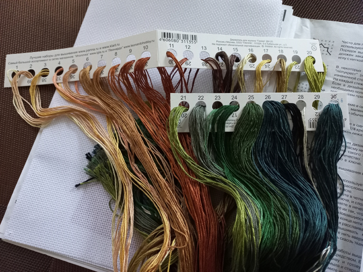 Нитки к набору от фирмы Панна ВХ-0845 "Корабельная роща"