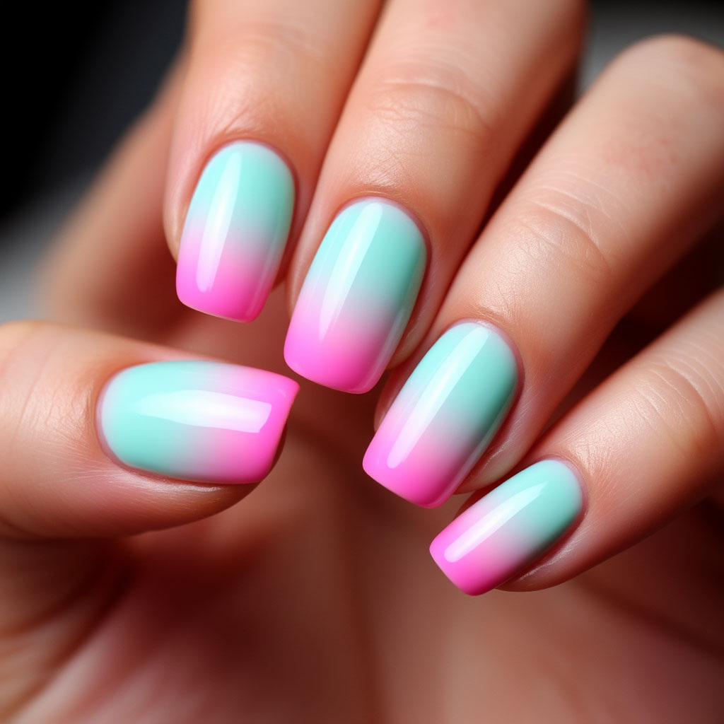 Нежный градиент в пастельных тонах