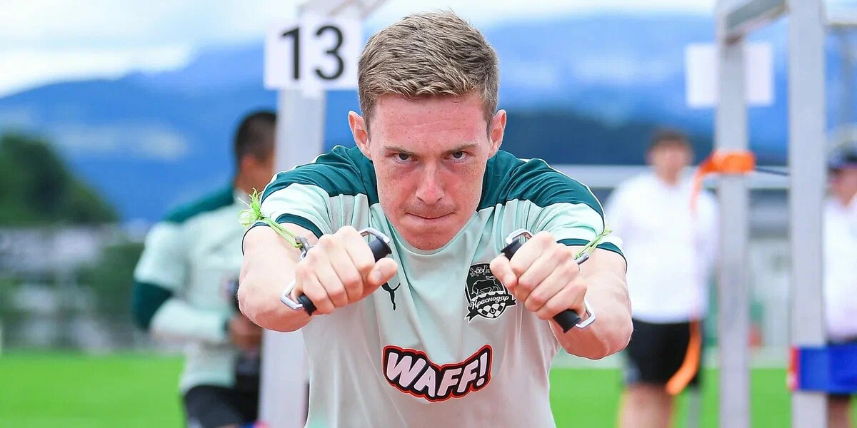 Владимир Ильин в футболке ФК "Краснодар" забил 4 гола в элите нашего футбола