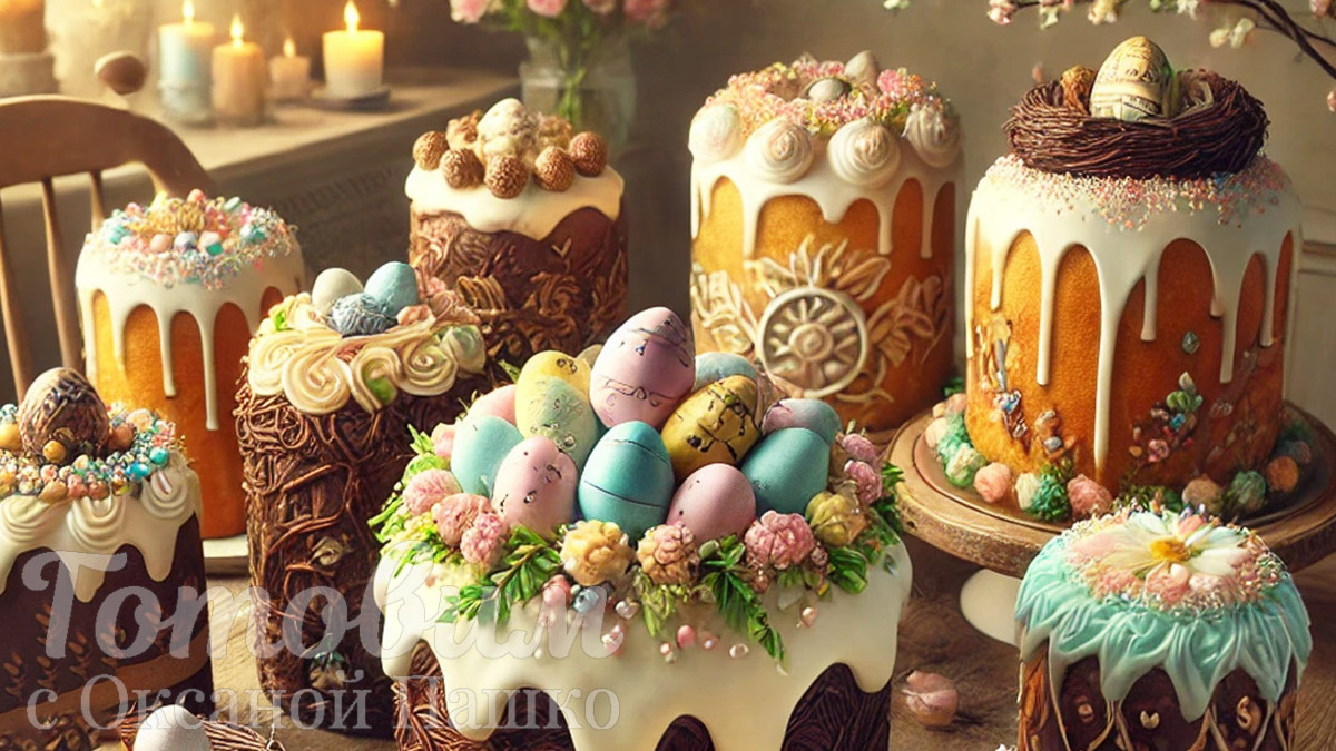 3 украшения для Куличей + 3 вида глазури