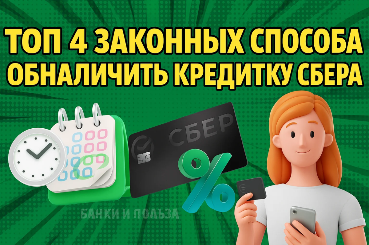 Как снять деньги с кредитной карты СБЕРА