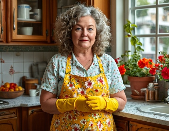 Женщина на кухне. Так может выглядеть Наталья Анатольевна.