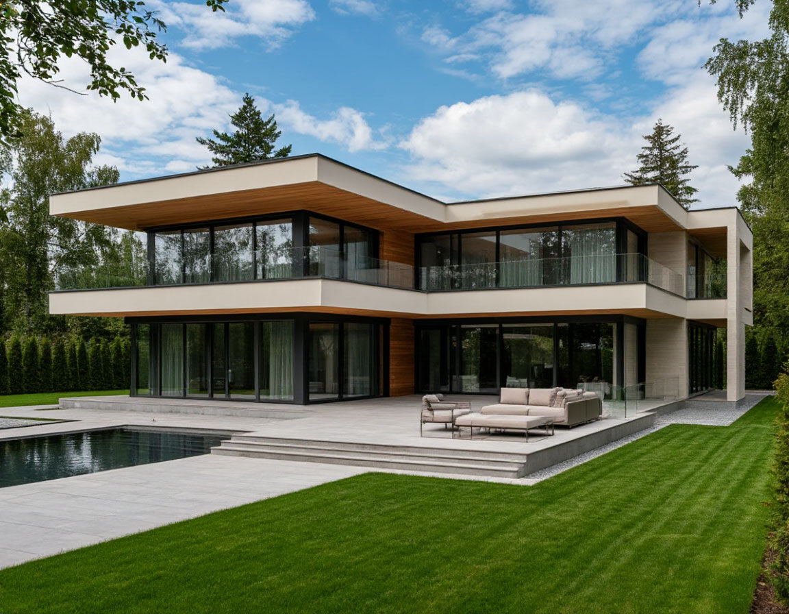 Современный проект коттеджа 500 м2