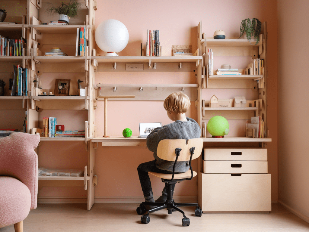    Создайте идеальное учебное пространство с встроенными столами и стеллажами от Агарто: комфорт, уют и функциональность для вашего ребенка! agarto-cucine