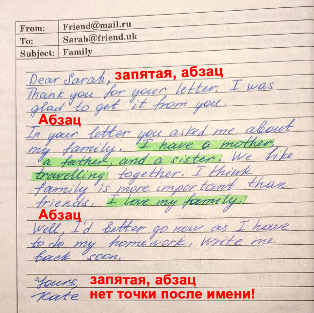Объем письма 67 слов. Больше не надо.