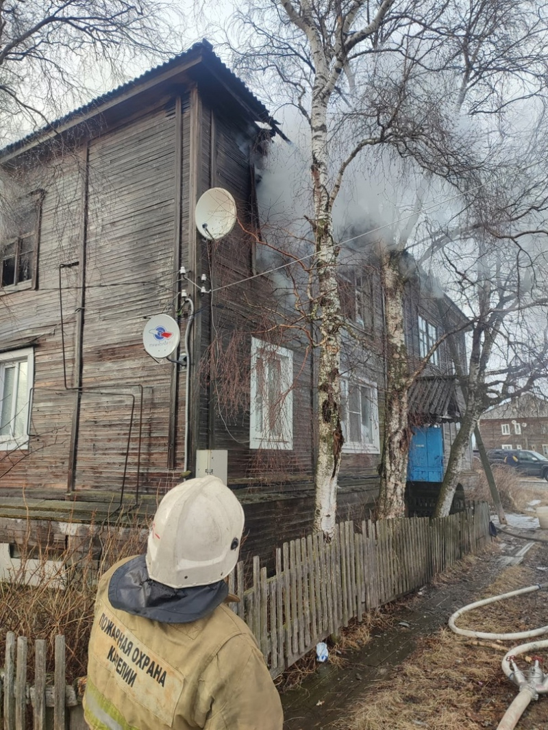    Мужчина с собакой погибли на пожаре в поселке Карелии ГКУ РК "ОПС по Кемскому району"