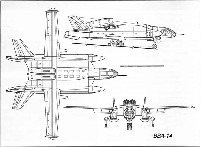ВВА-14 в трех проекциях