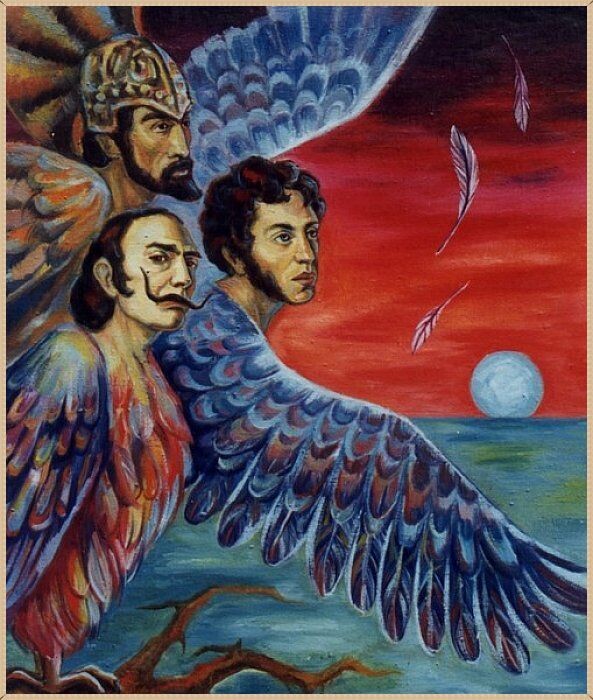 © Маргарита Усманова. Улетающие в небо, х.м., 2007г., 80х60 см. 