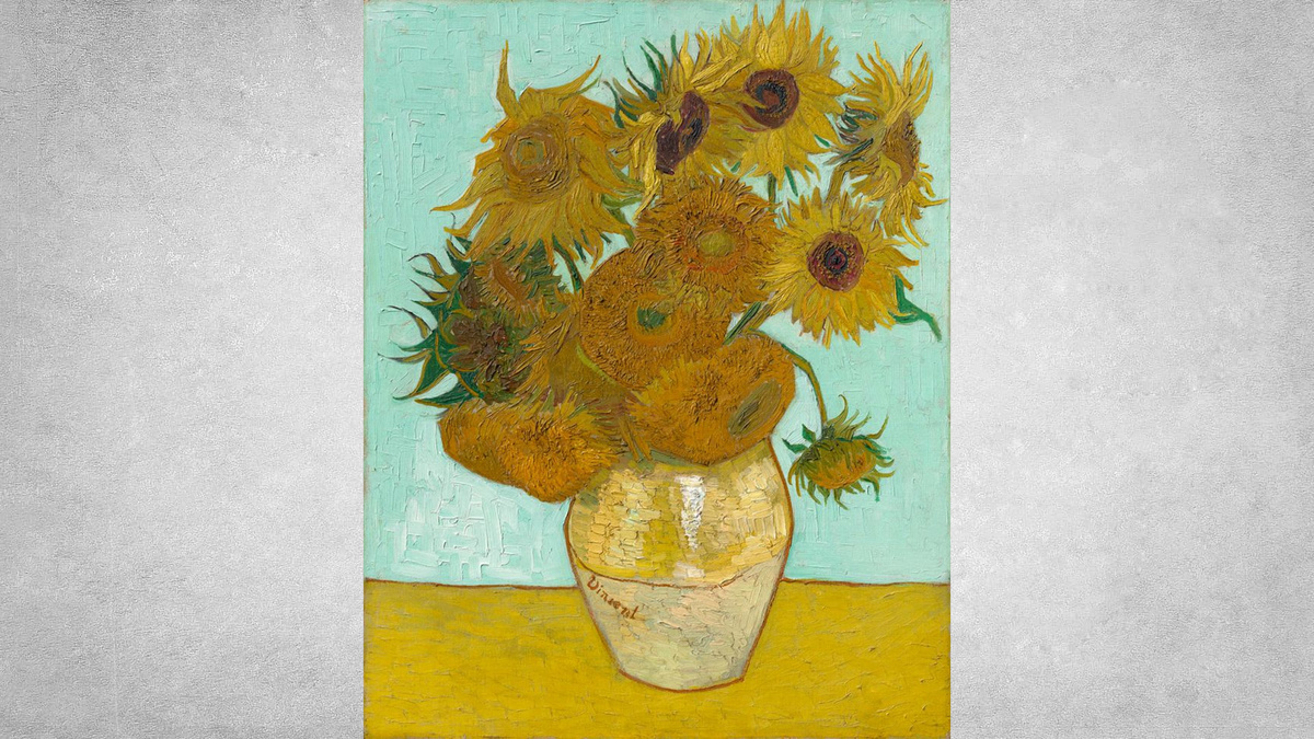 Винсент Ван Гог - «Ваза с двенадцатью подсолнухами» Август, 1888 г. Холст, масло. 91x72 см. Мюнхен, Баварский государственный музей, Новая пинакотека