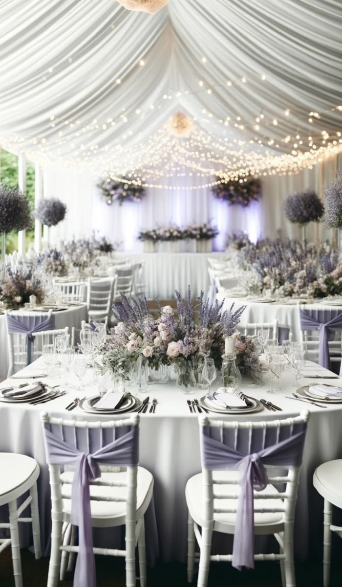 Лаванда+серебро