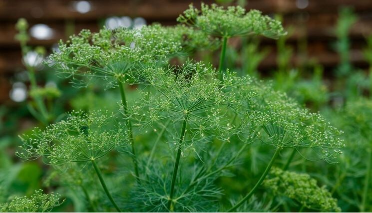 Укроп на дачном участке