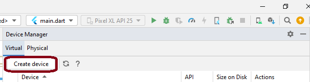 Создаем устройство в Android Studio