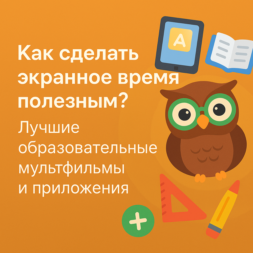 Как сделать экранное время полезным? Лучшие образовательные мультфильмы и приложения