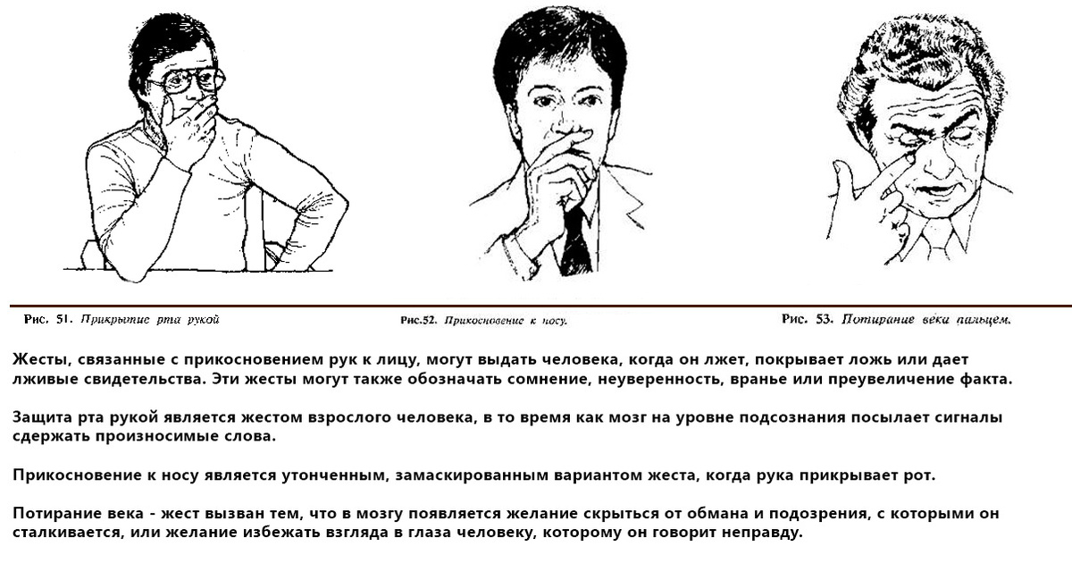 Источник: книга «Язык телодвижений. Как читать мысли окружающих по их жестам», Пиз Аллан. Листайте ->