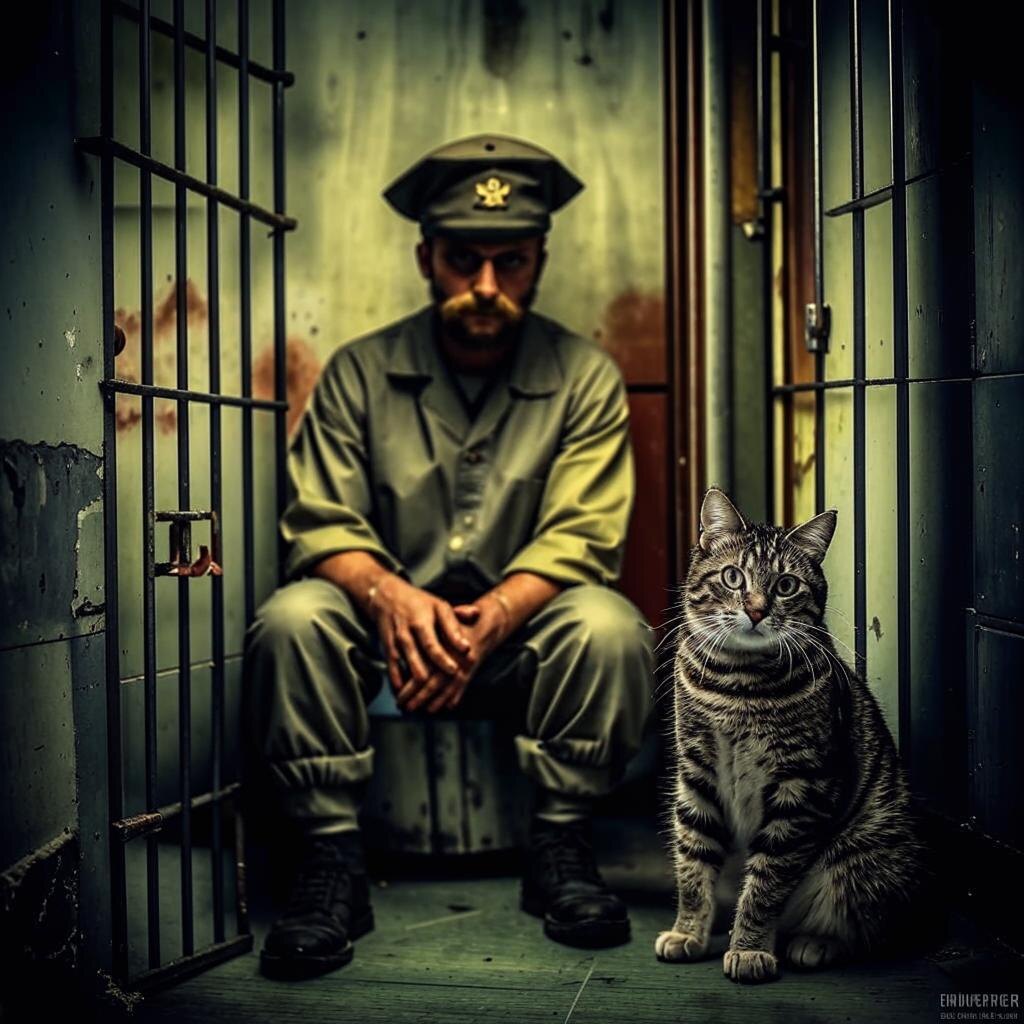 Кот в камере 