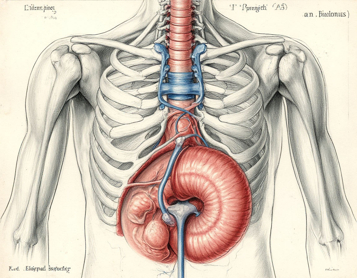 нижний сфинктер пищевода (клапан, который отделяет желудок от пищевода)