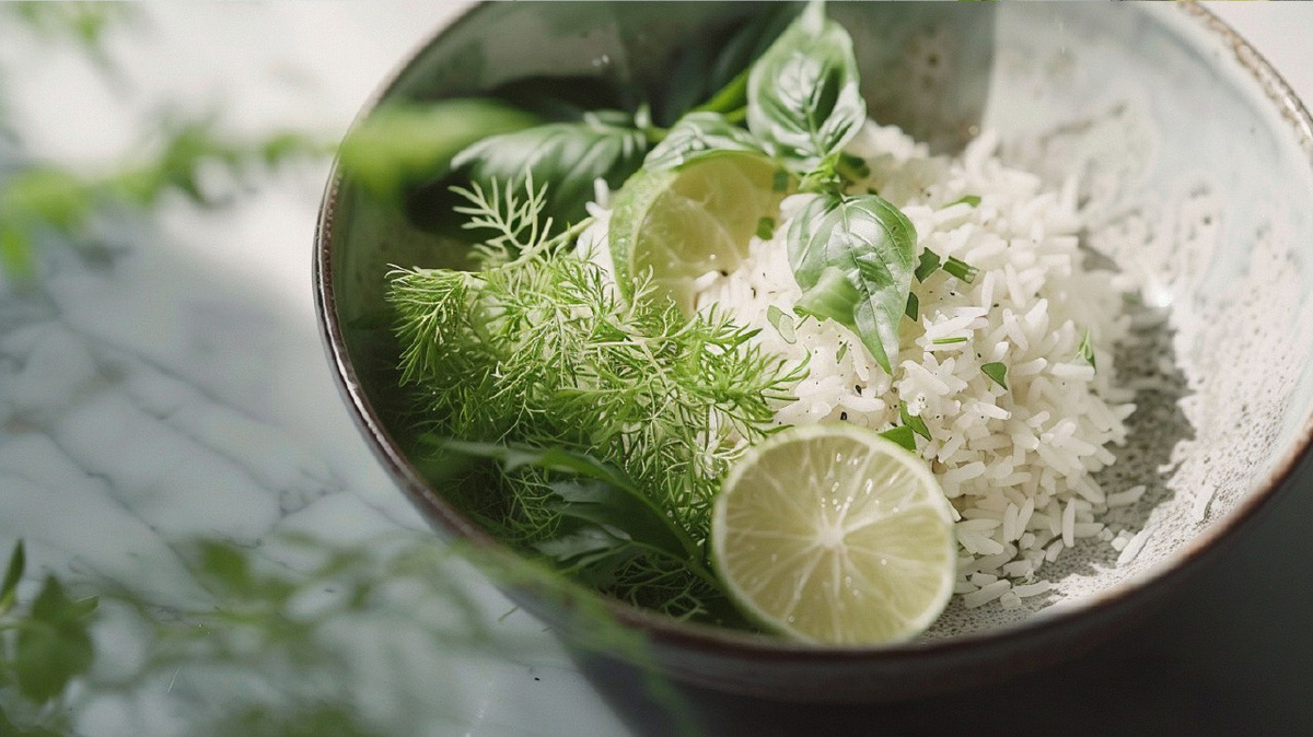 Миска риса с лаймом