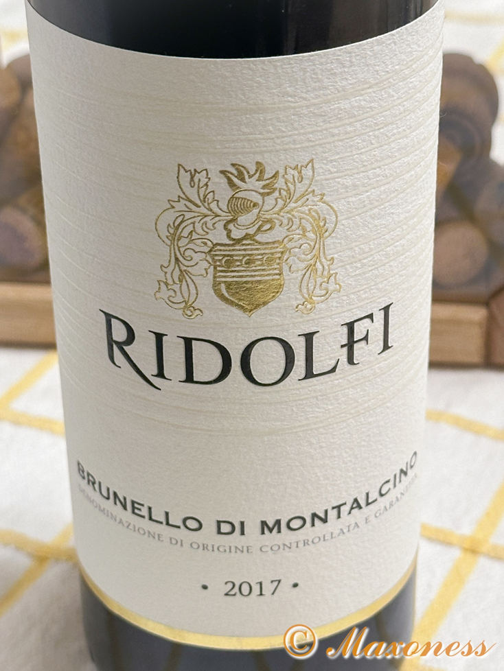 Этикетка вина с гербом семейства Ридолфи