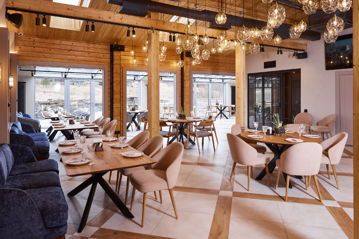 Ресторан Терве Ранта для свадьбы в Карелии, основной зал