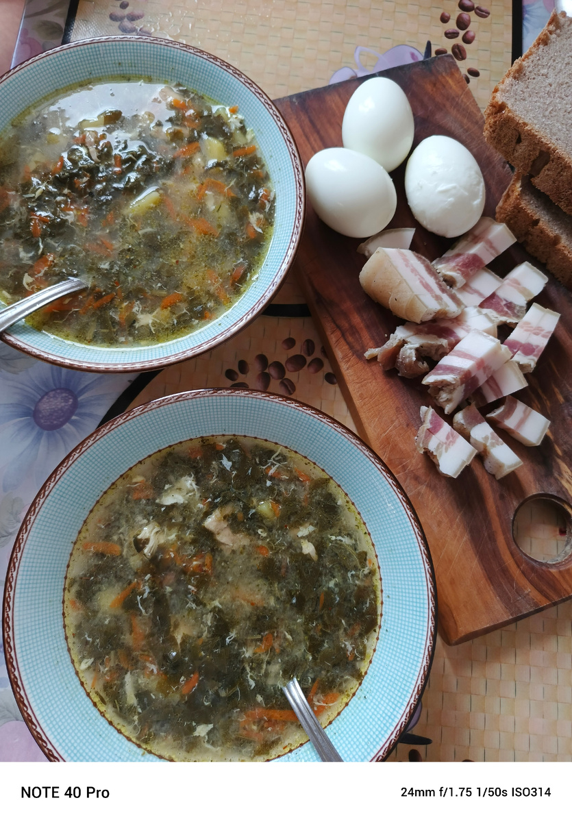 Фото мое. Щавельные щи.