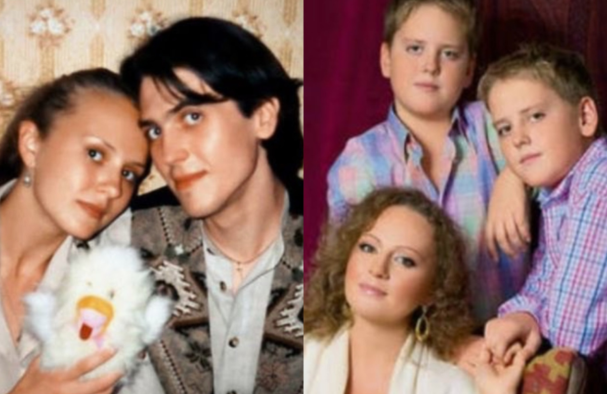 на фото Людмила Татарова с Денисом Матросовым и сыновьями 