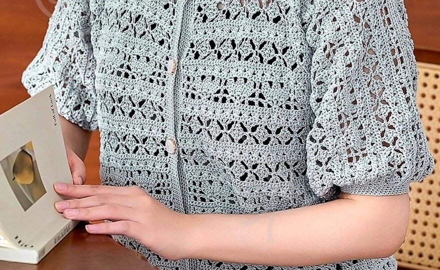 Ажурные вязаные кофточки на выход в летние знойные дни.