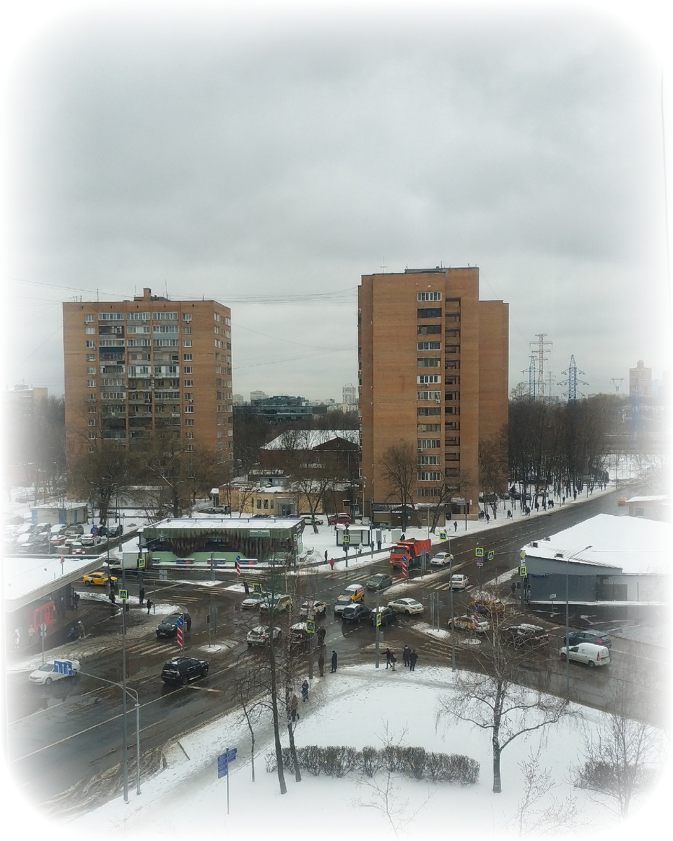 Вид из рабочего окна утром 07.04.25