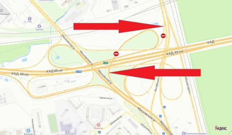    Два съезда с КАД в Петербурге перекрыты почти на месяц