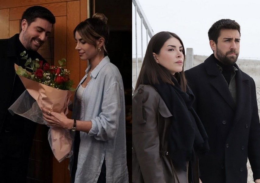 Дениз Байсал и Чаглар Эртугрул (кадры из сериалов "Фальшивомонетчик" и "Разведка")