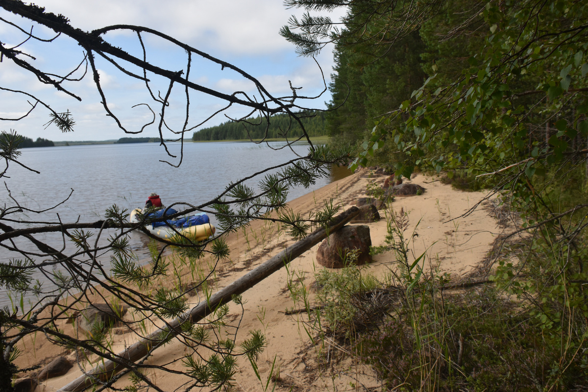 Пример пляжа. Бревно просто намыло весной и это не скамейка, хотя с води выглядит именно так
