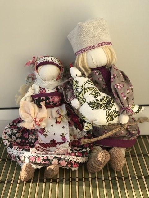 Парочка «Благая весть» на Благовещенье. Сделана Васильевой Элиной. 2025 год