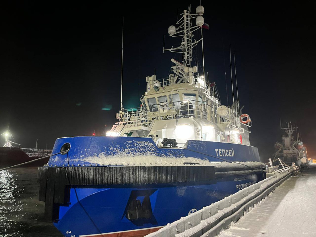 Буксиры "Тиман" и "Тепсей" проекта NE025 введут в эксплуатацию до конца апреля / Фото: Морспасслужба  📷
