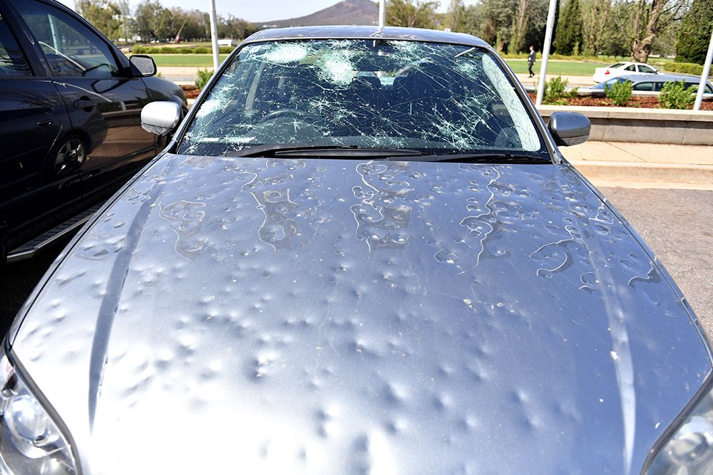 Последствия крупного града.