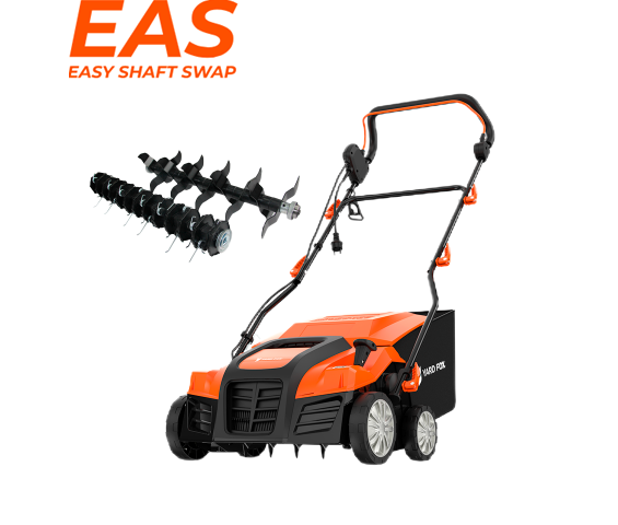 YARD FOX 40 VE - вертикуттер и аэратор в одной машине. Вес 13,4 кг.