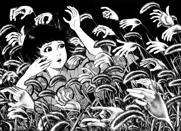 Хоонадэ и девочка (иллюстрация из «Ёкай-энциклопедии»)
