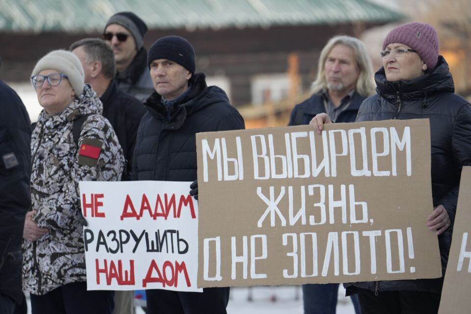    Митинг против золотодобычи в Солонешенском районе. Источник: Андрей Сороко/"Толк"