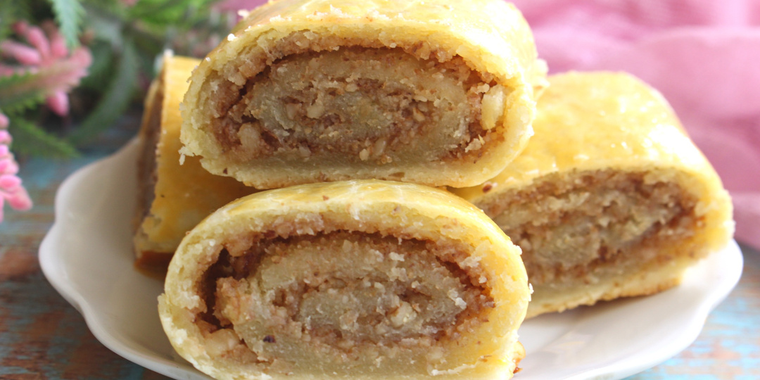 Бездрожжевые рулеты с орехами по-азербайджански