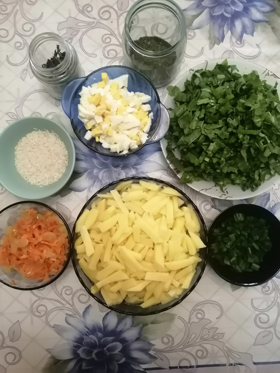 Продукты для первого.