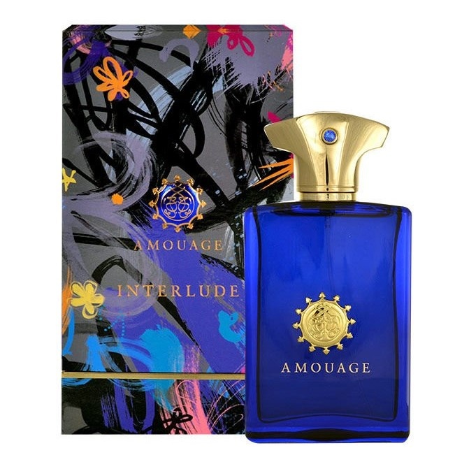 Amouage Interlude Man — аромат с ладаном, кожей и амброй.