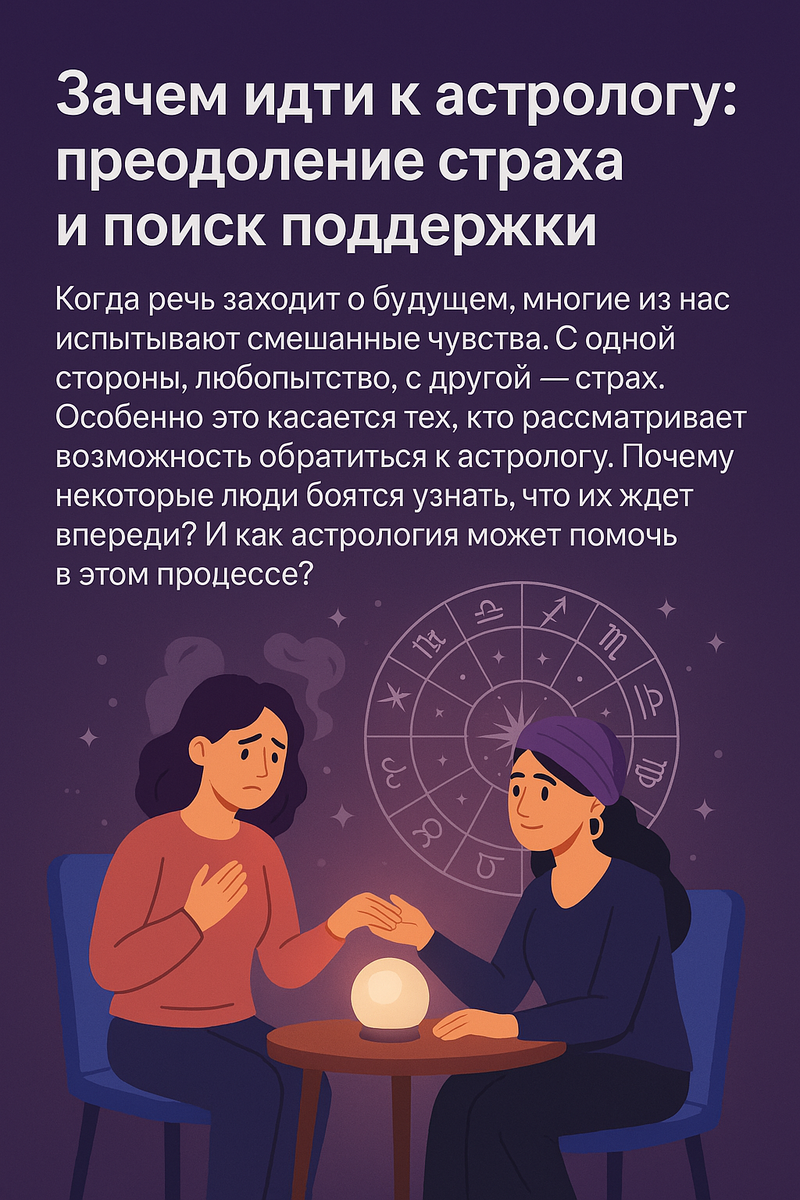 Зачем идти к астрологу: преодоление страха и поиск поддержки