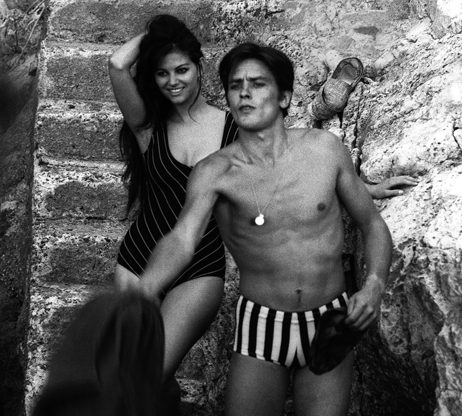 Ален Делон и Клаудия Кардинале на отдыхе в Италии,1960 год