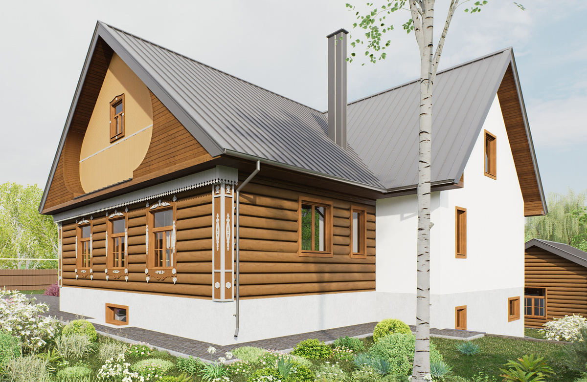 Проект Дизайн-студии "Малина-ПРО". Дом в русском стиле.