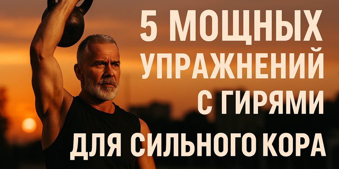 5 мощных упражнений с гирями для сильного кора