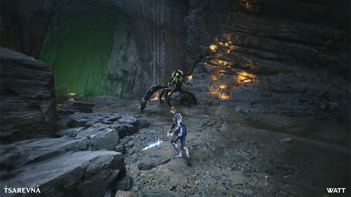 В мрачных подземельях острова водятся жуткие монстры. Скриншот: WATT Studio