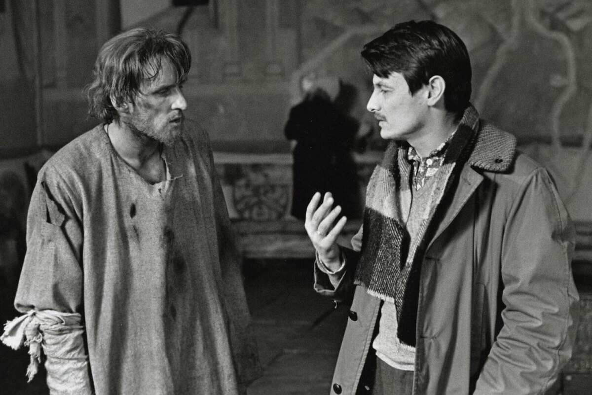 Анатолий Солоницын и Андрей Тарковский на съёмках фильма «Андрей Рублёв»