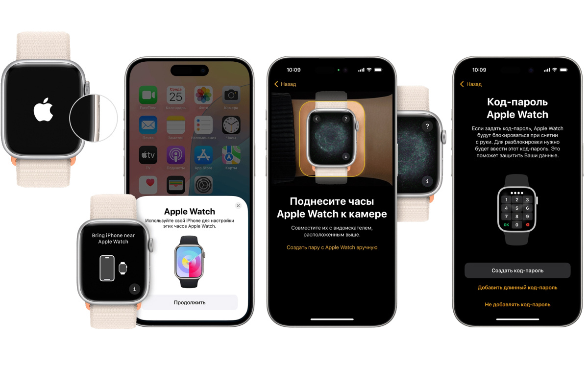 Так выглядит подключение Apple Watch к смартфону. Источник: support.apple.com📷
