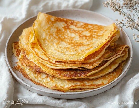 Рецепт постных блинов на минералке