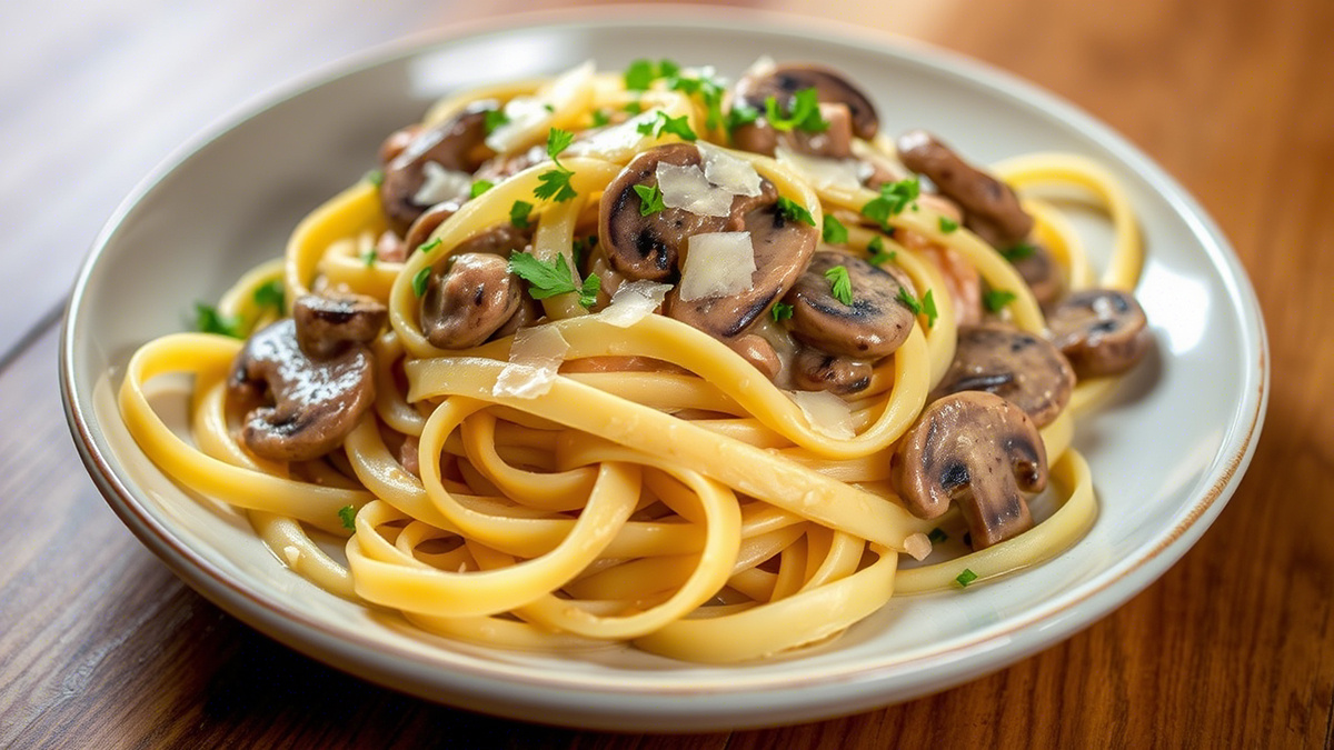 Тальятелле с грибами